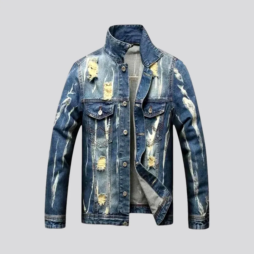 Distressed Men's Denim Jacket | Jeans4you.shop