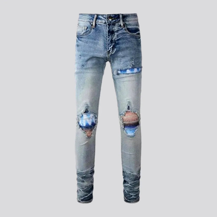 Distressed Vintage Mid-rise Riding Men's Jeans | Jeans4you.shop