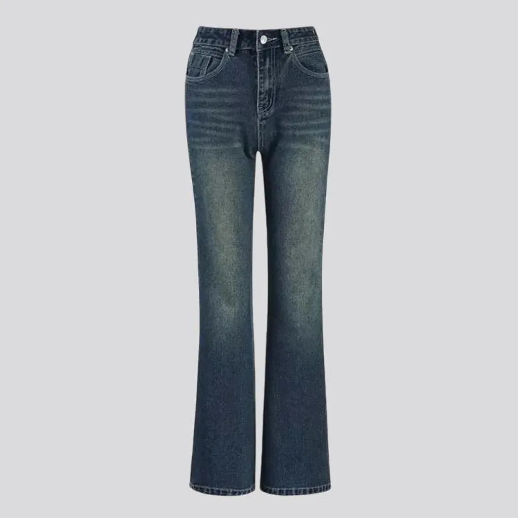 Stretchable bootcut women's jeans