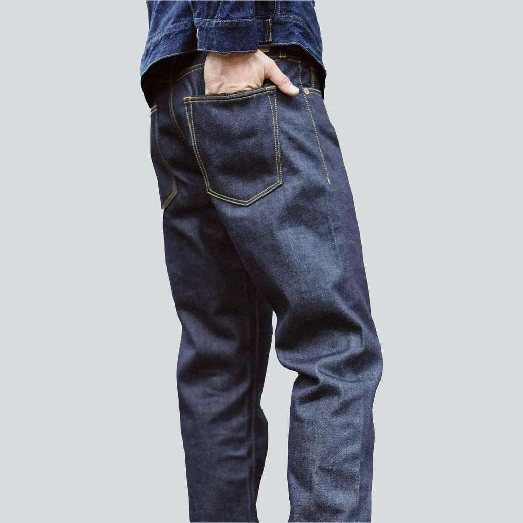 High-quality dark men's jeans