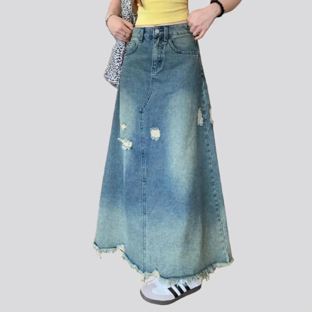 Vintage distressed jean skirt
 for women | Jeans4you.shop