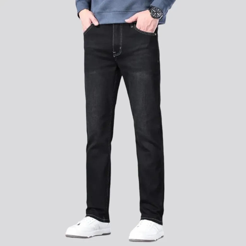 High rise slim men's jeans