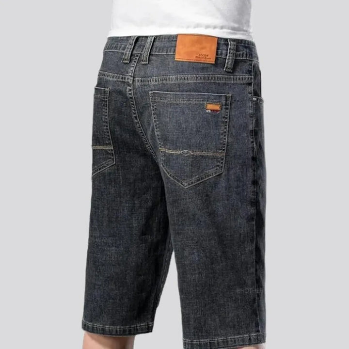 Sanded straight men's jean shorts