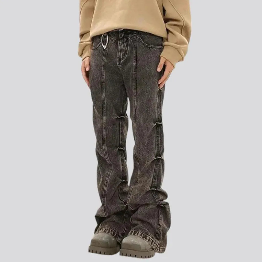 Mid rise bootcut men's jeans