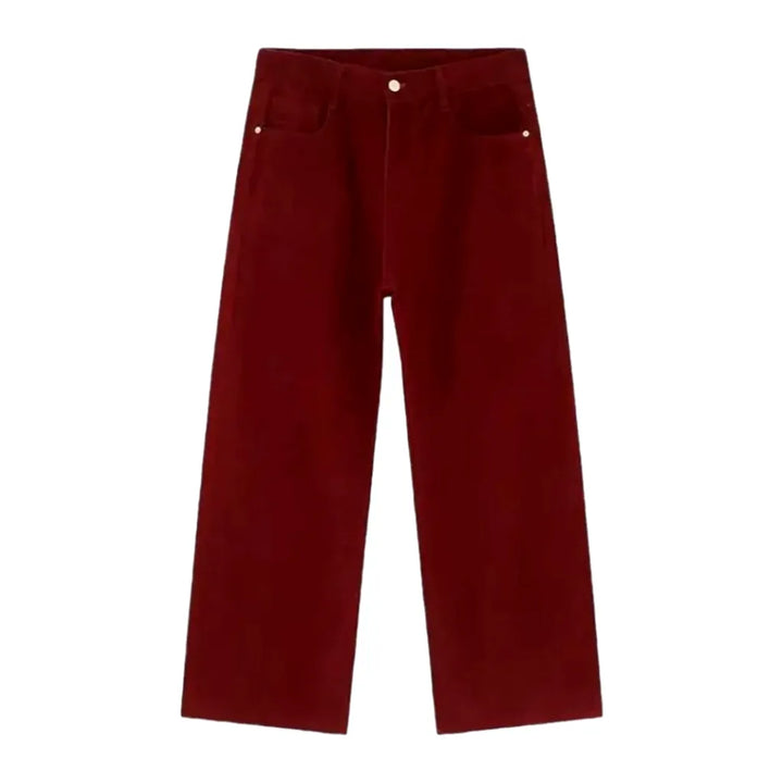 Boho Mid Rise Jeans for Men - Red