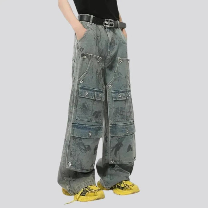 Mid rise retro baggy men's jeans