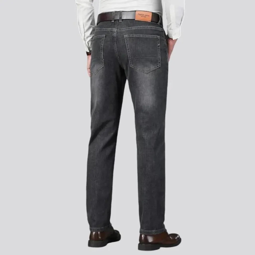 Sanded and slim men's jeans