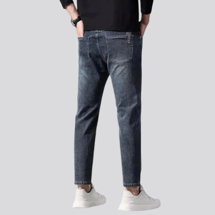 Sanded tapered men's jeans