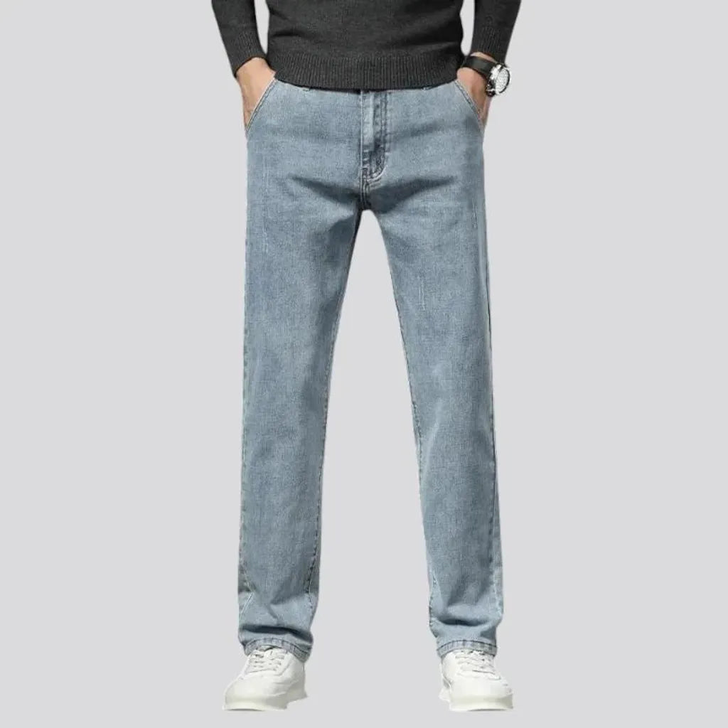 High-rise casual men's jeans