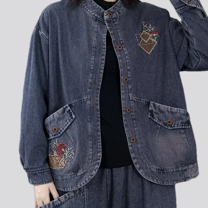 Embroidered Jeans Chore Jacket for Ladies | Jeans4you.shop