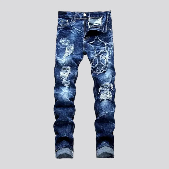 Embroidered Skinny Men's Jeans | Jeans4you.shop