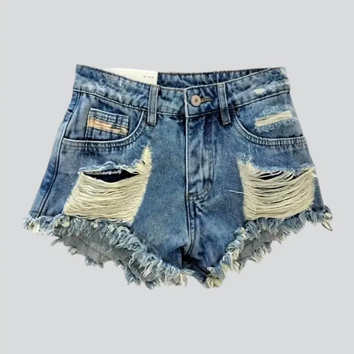 Stonewashed women's denim shorts | Jeans4you.shop