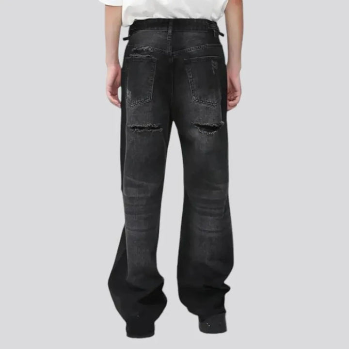 Sanded and street style jeans for men