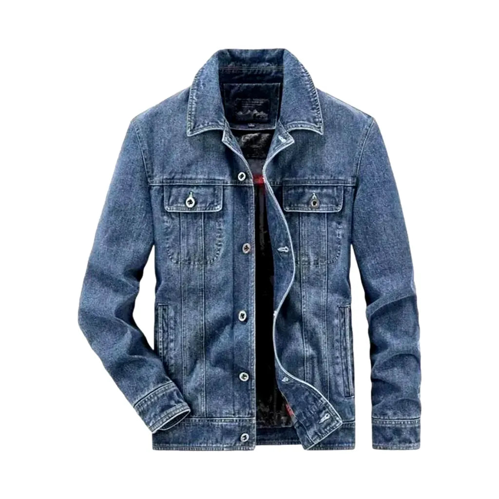 Stylish Casual Men's Jean Jacket - Blue