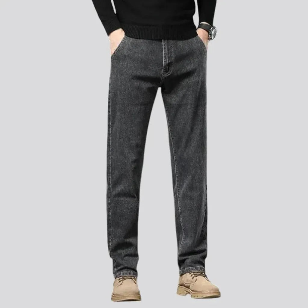 High-rise casual men's jeans