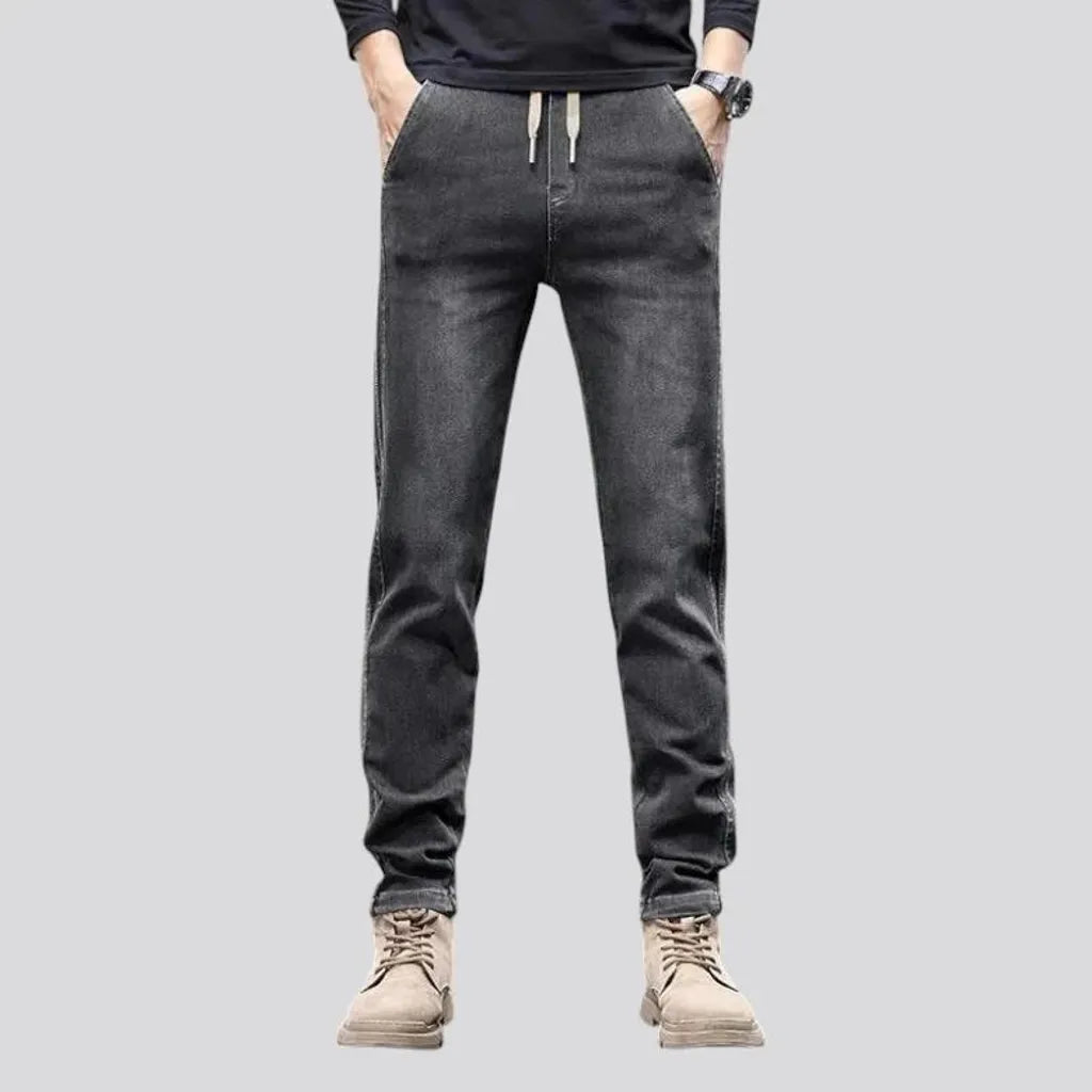 Stylish slim men's denim joggers