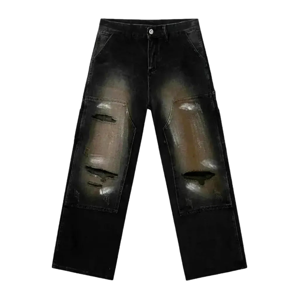 Vintage Baggy Men's Jeans - Black