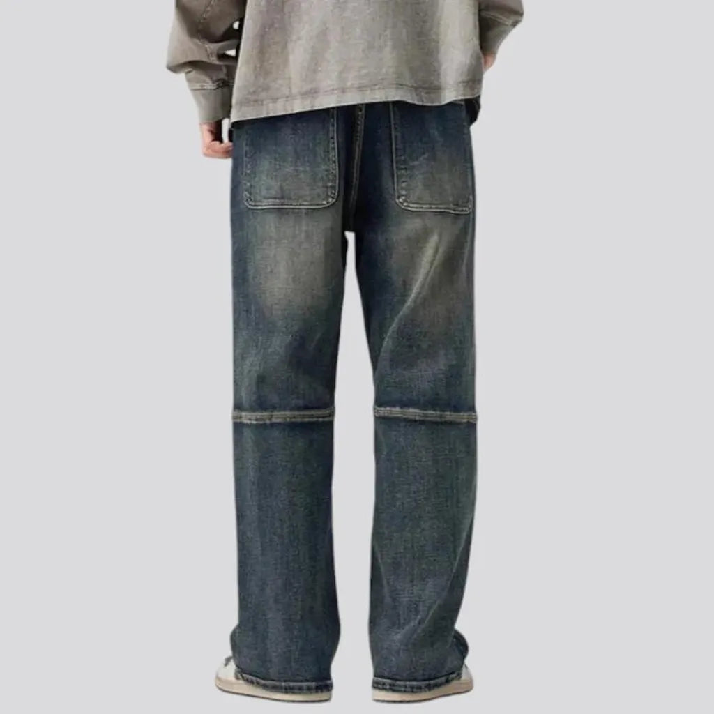 Retro baggy style men's jeans