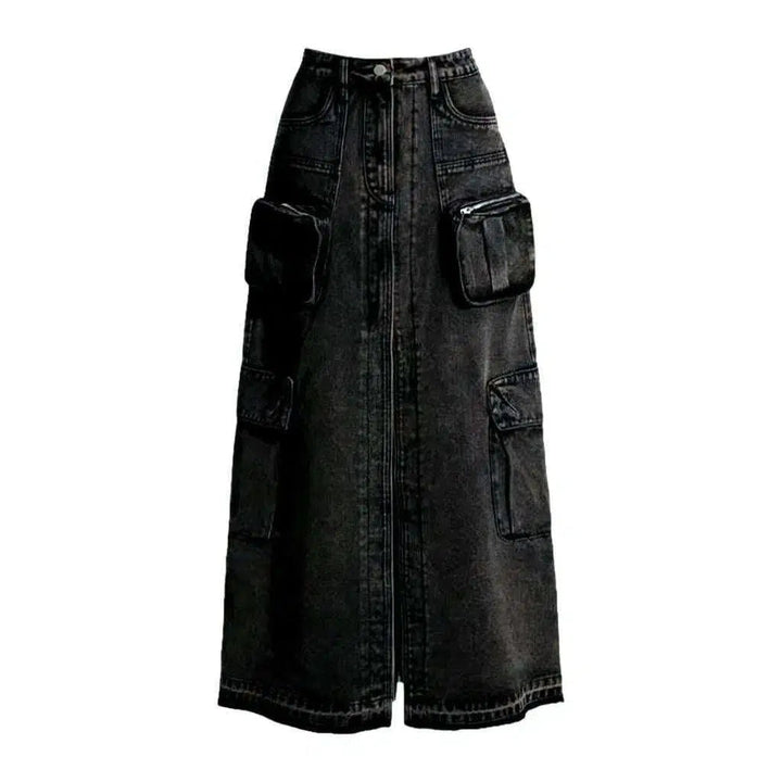 Fashion long women's jean skirt