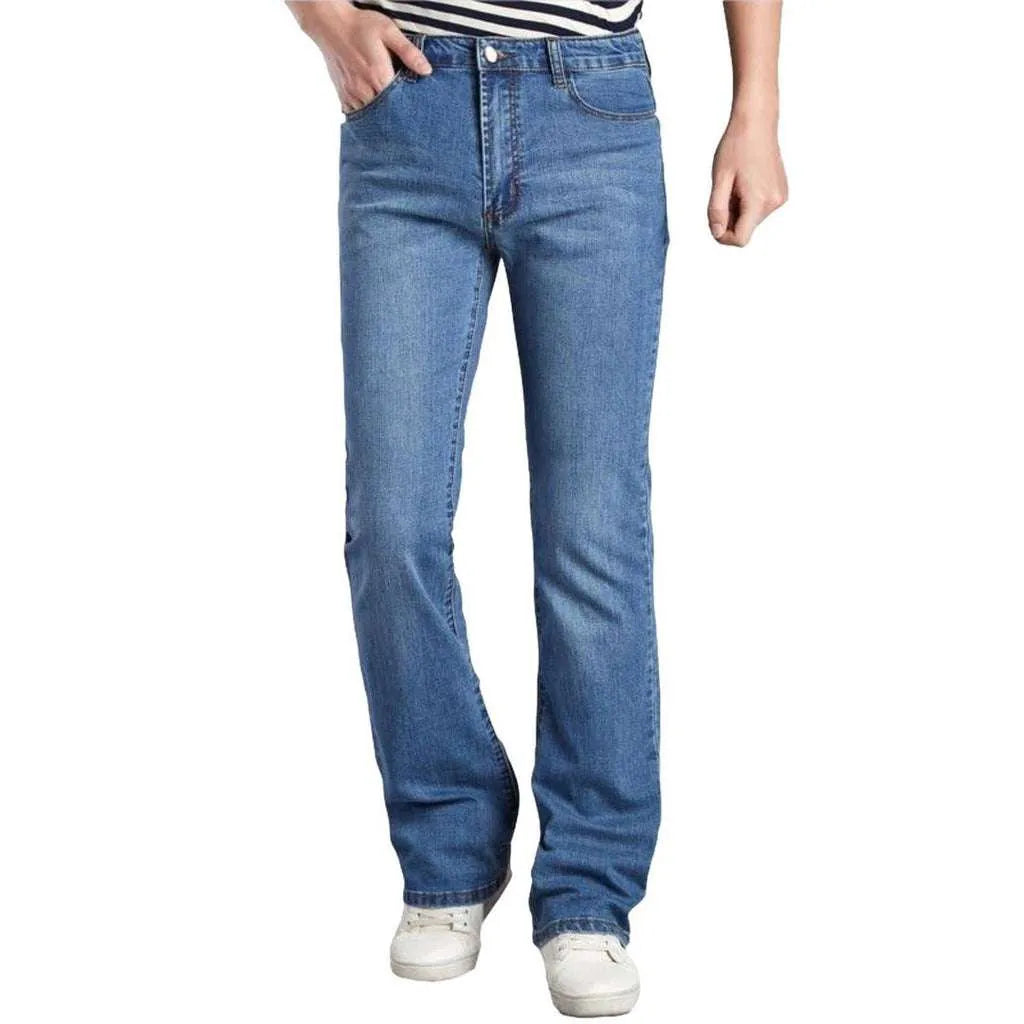 Fashionable boot cut men's jeans