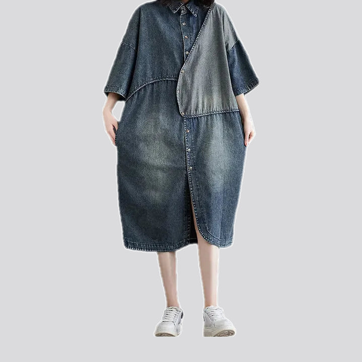 Fashionable Mid-length Denim Dress | Jeans4you.shop