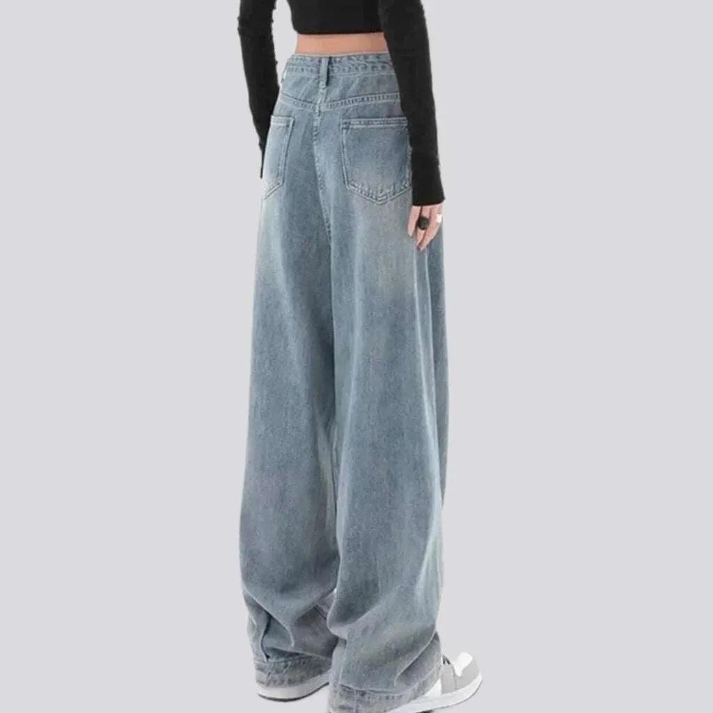 Vintage front seams jeans
 for women