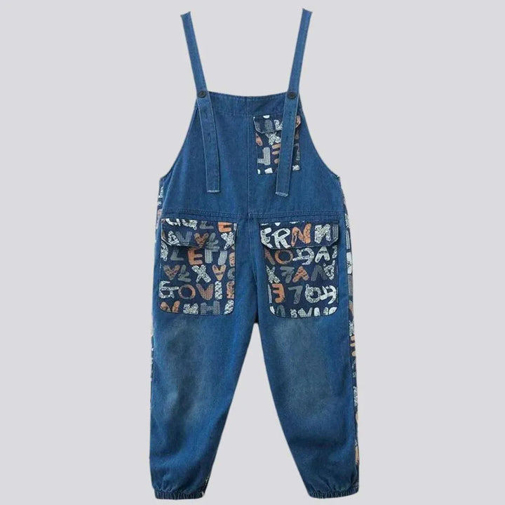 Medium wash y2k jeans jumpsuit