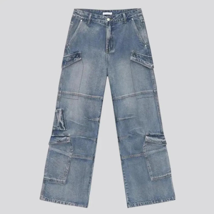 Sanded vintage men's jeans