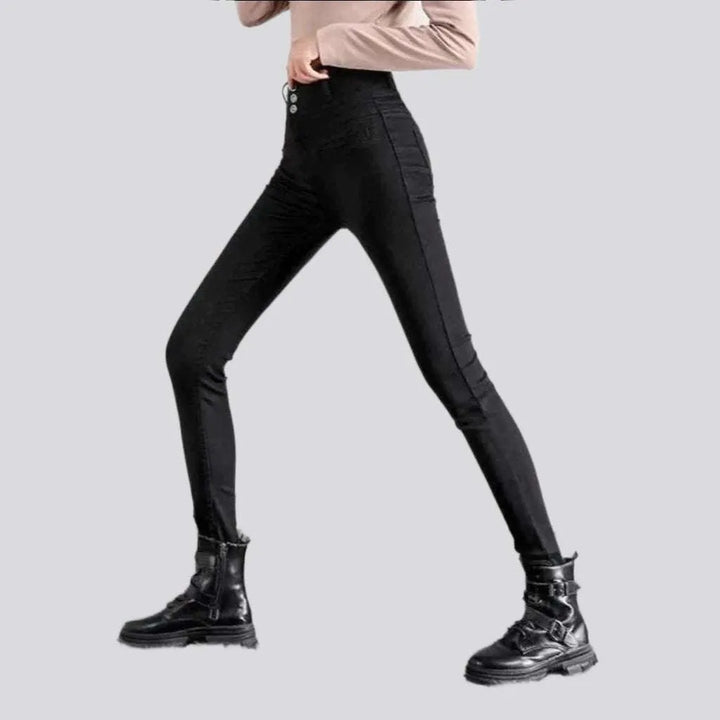 Casual monochrome jeans
 for ladies
