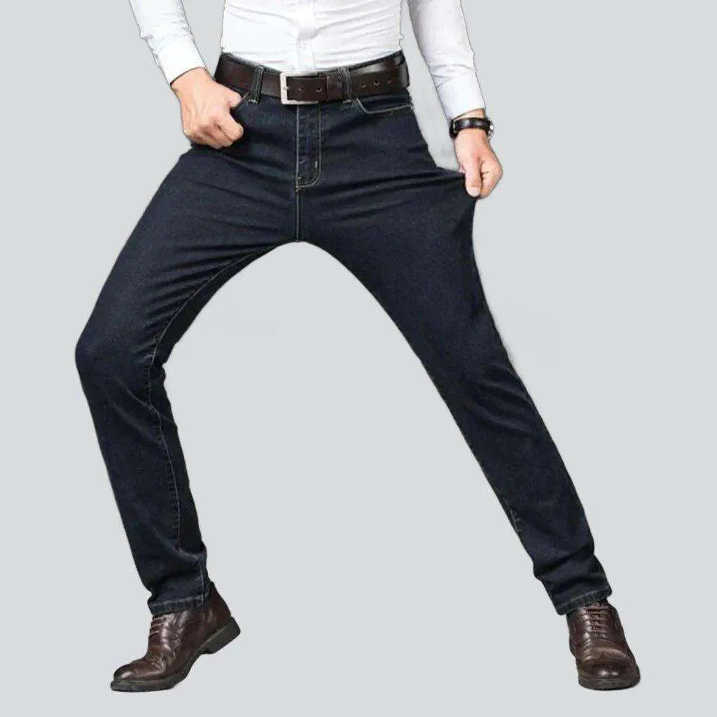 Business casual elastic men's jeans