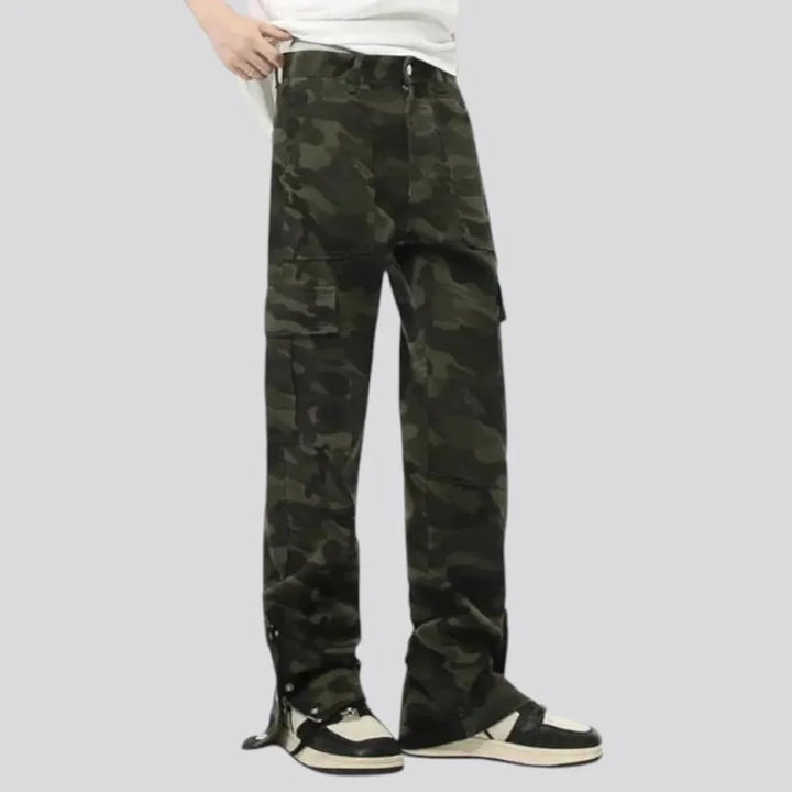 Multicolor loose fit men's jean pants