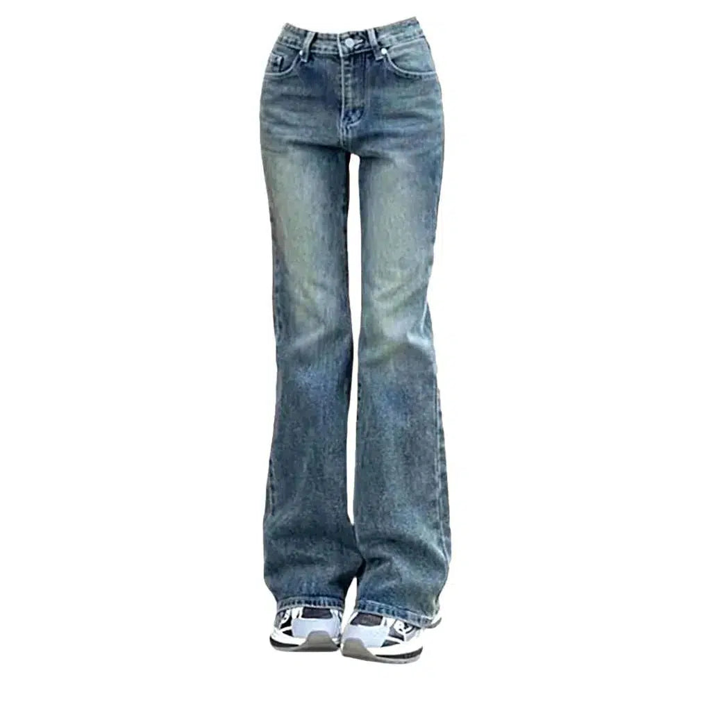 Floor-length vintage jeans
 for women