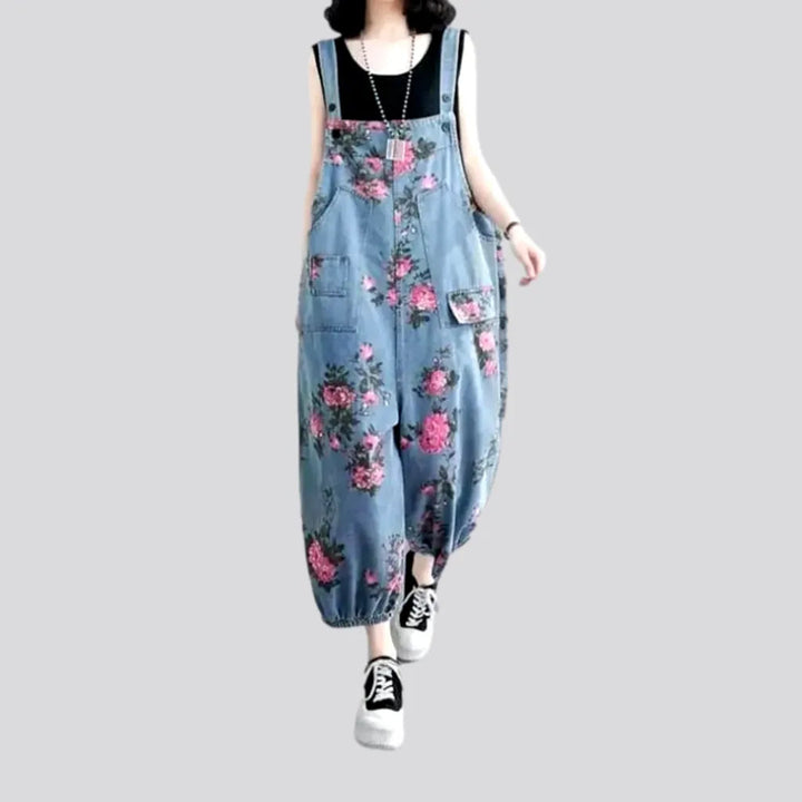 Floral women's jeans overall | Jeans4you.shop