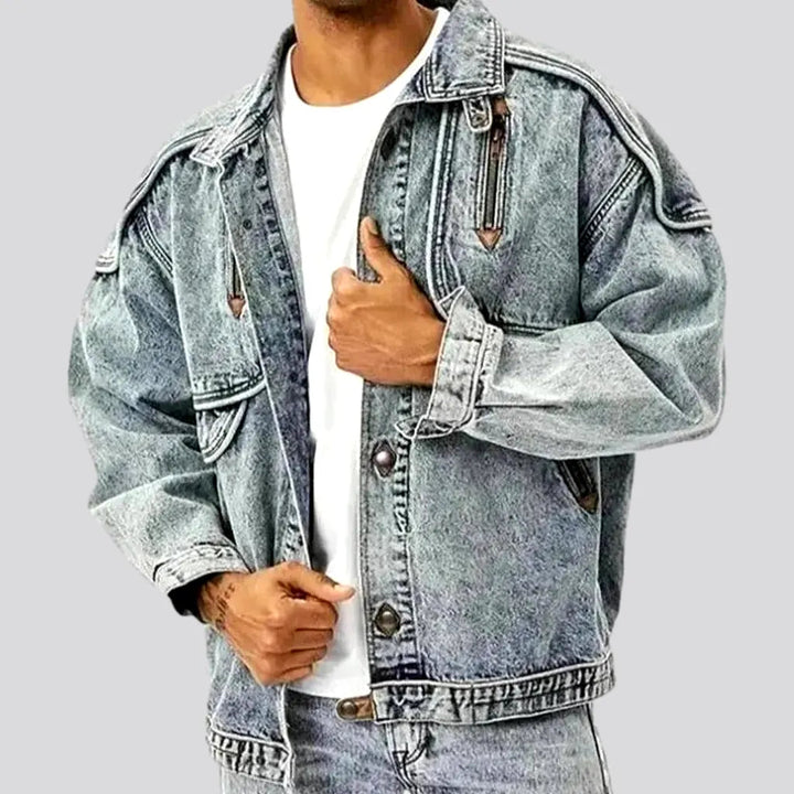 Grunge Street Style Men's Denim Jacket | Jeans4you.shop