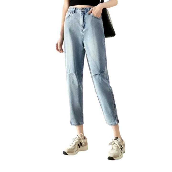 Grunge women's ripped-knees jeans