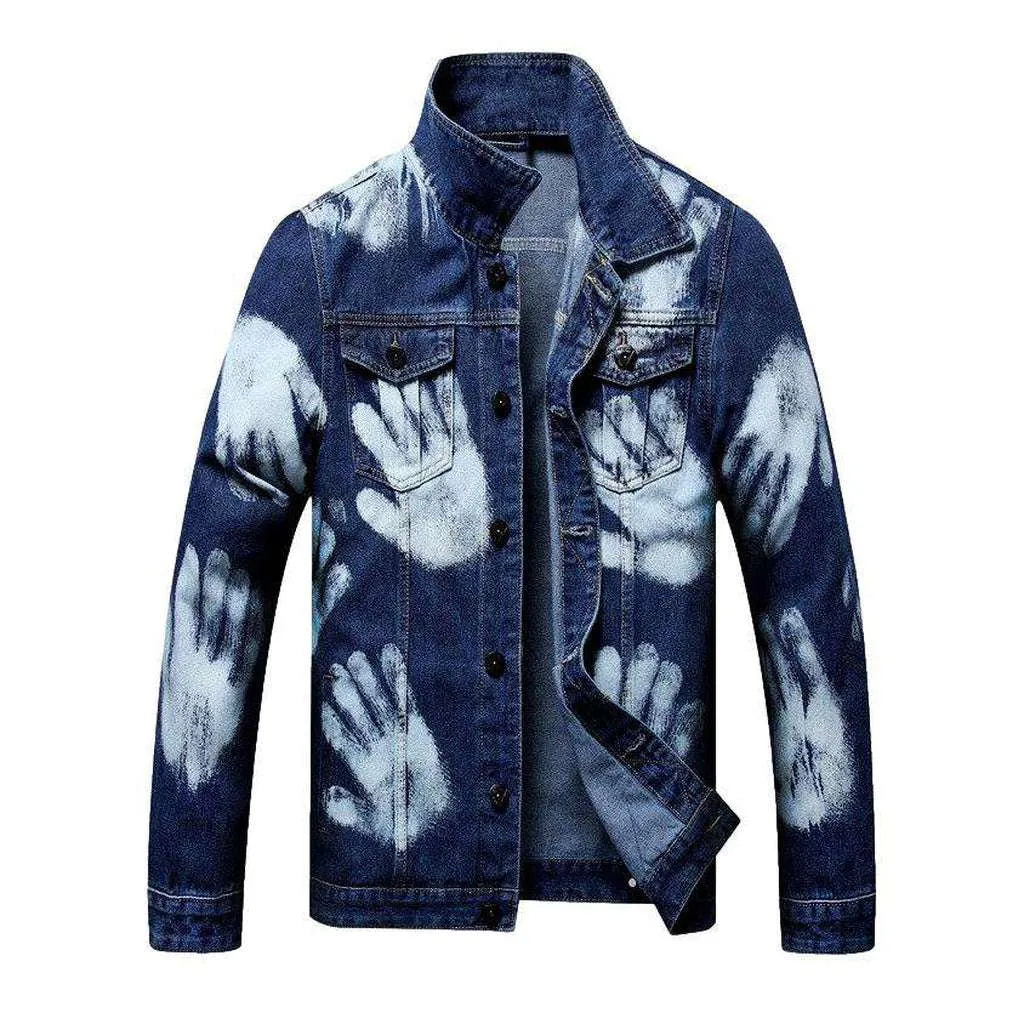 Hand-painted men's denim jacket