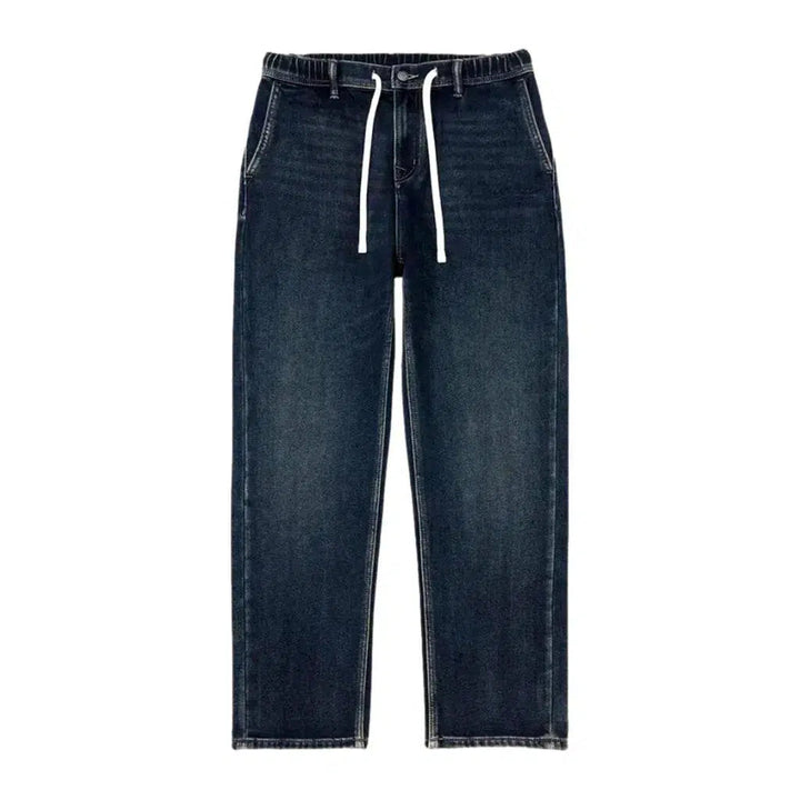 Heavyweight men's dark jeans