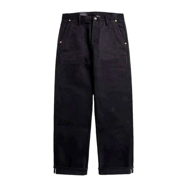 Heavyweight mid-waist men's jeans pants