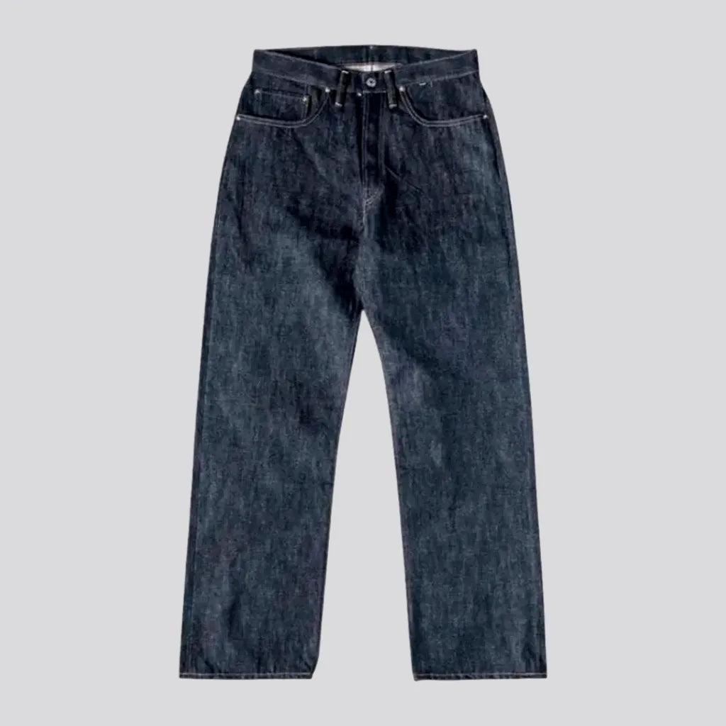 High Waist Casual Selvedge Men's Jeans | Jeans4you.shop