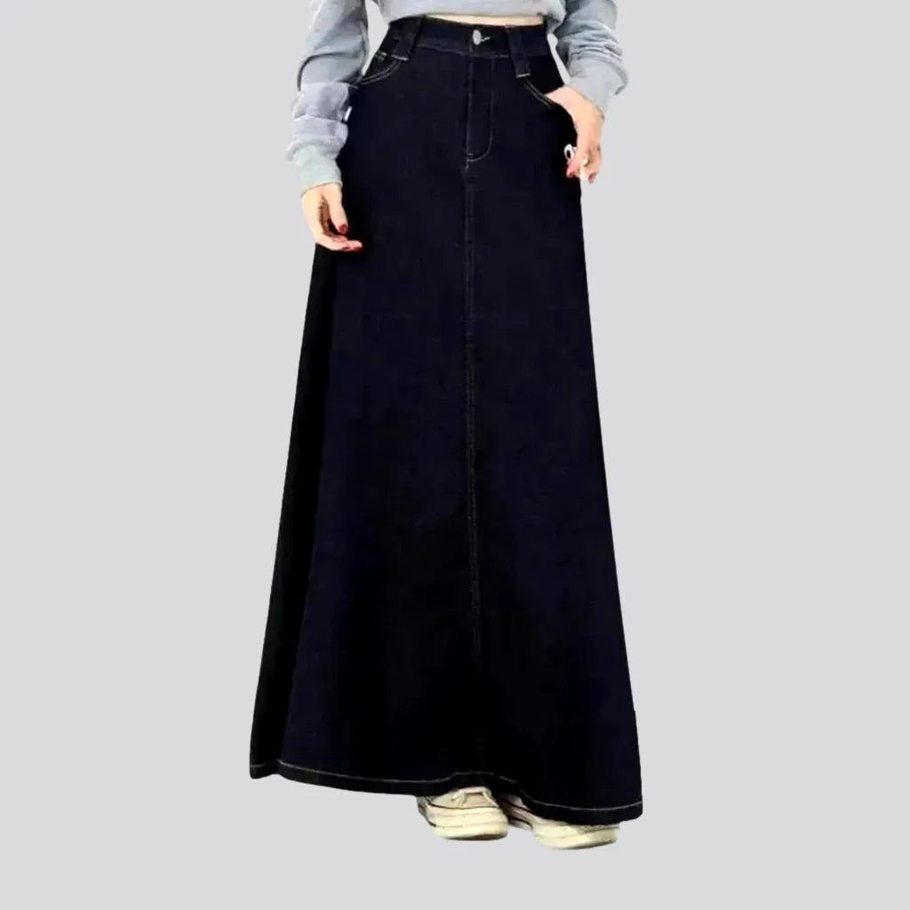 High-waist Dark Casual Jeans Skirt | Jeans4you.shop