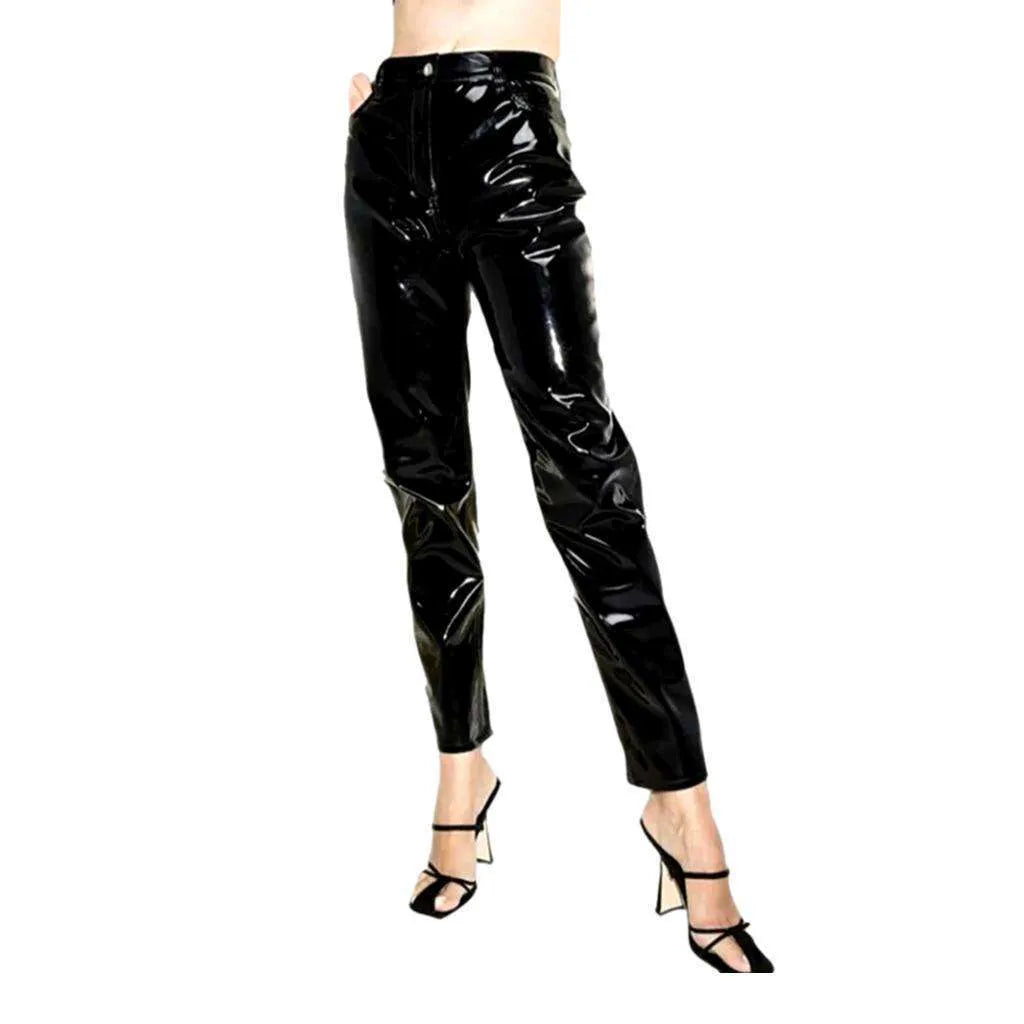 High-waist slim denim pants for ladies