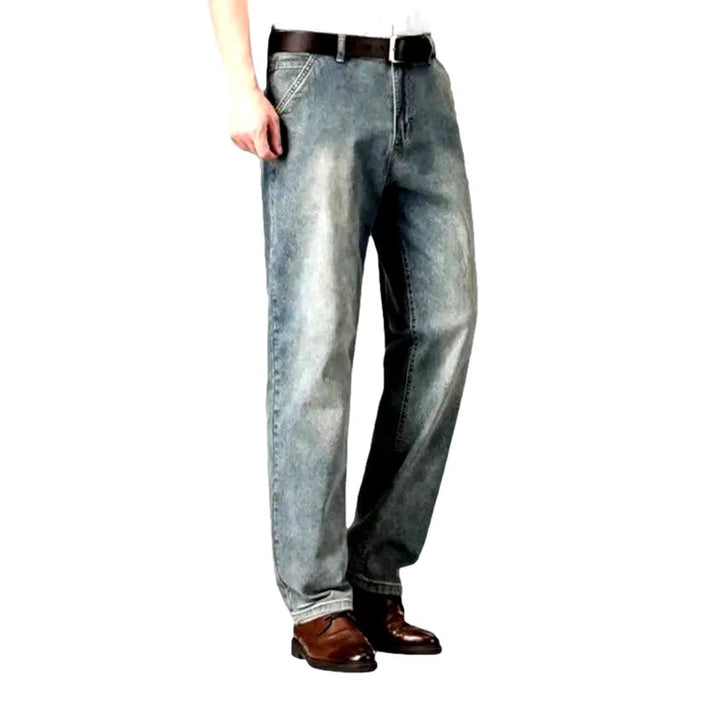 High-waist thin jeans
 for men