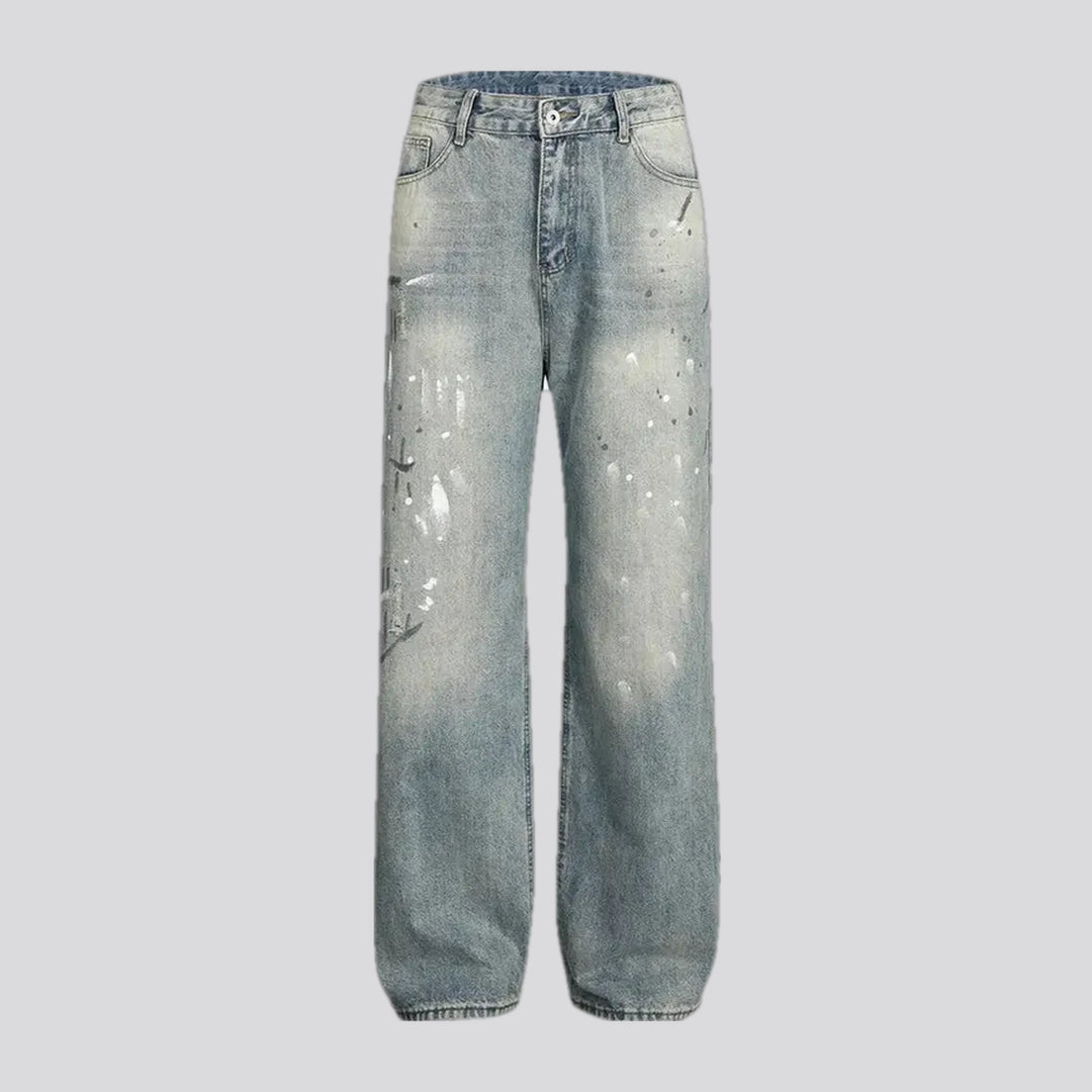 Light Sanded Fashion Baggy Men's Jeans | Jeans4you.shop