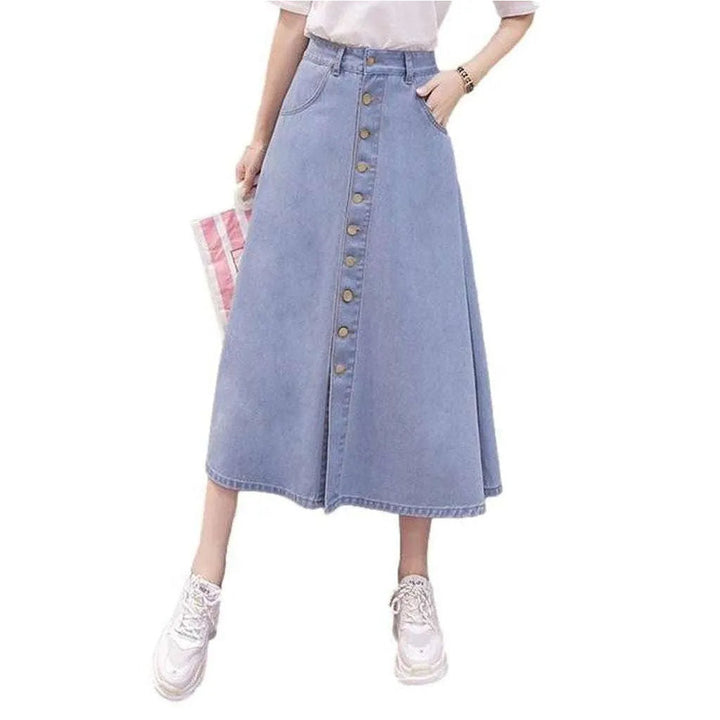 Long women's skirt with buttons