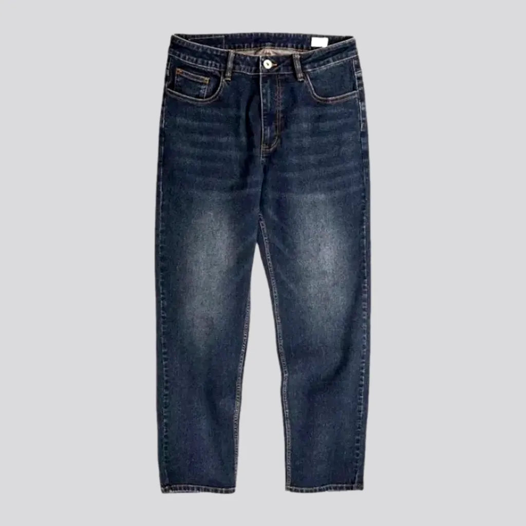 Loose Fit Dark Wash Men's Jeans | Jeans4you.shop