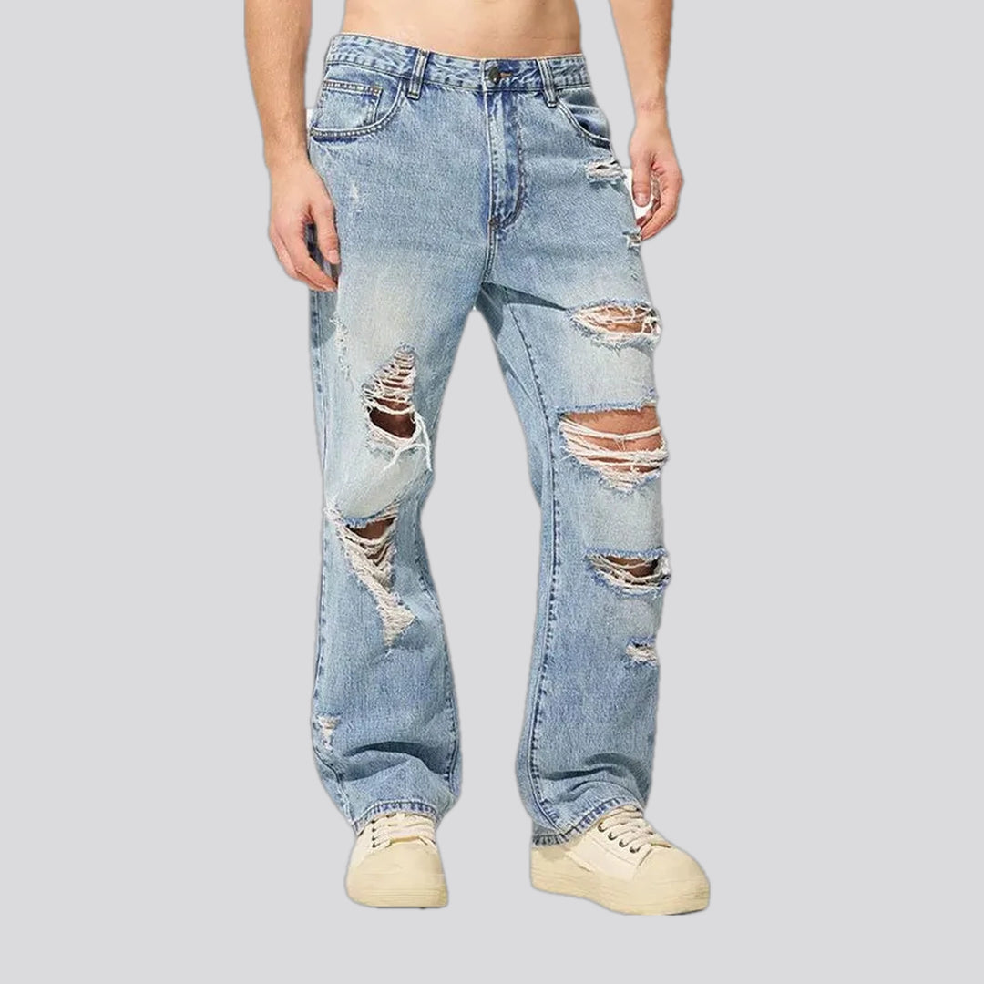 Loose Fitting Cutout Grunge Men's Jeans | Jeans4you.shop