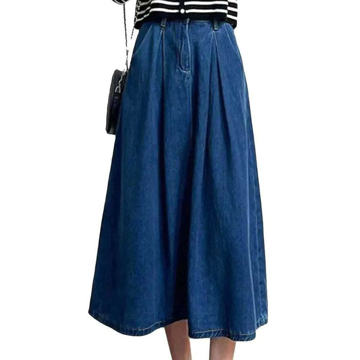 Medium wash medium-wash jeans skirt