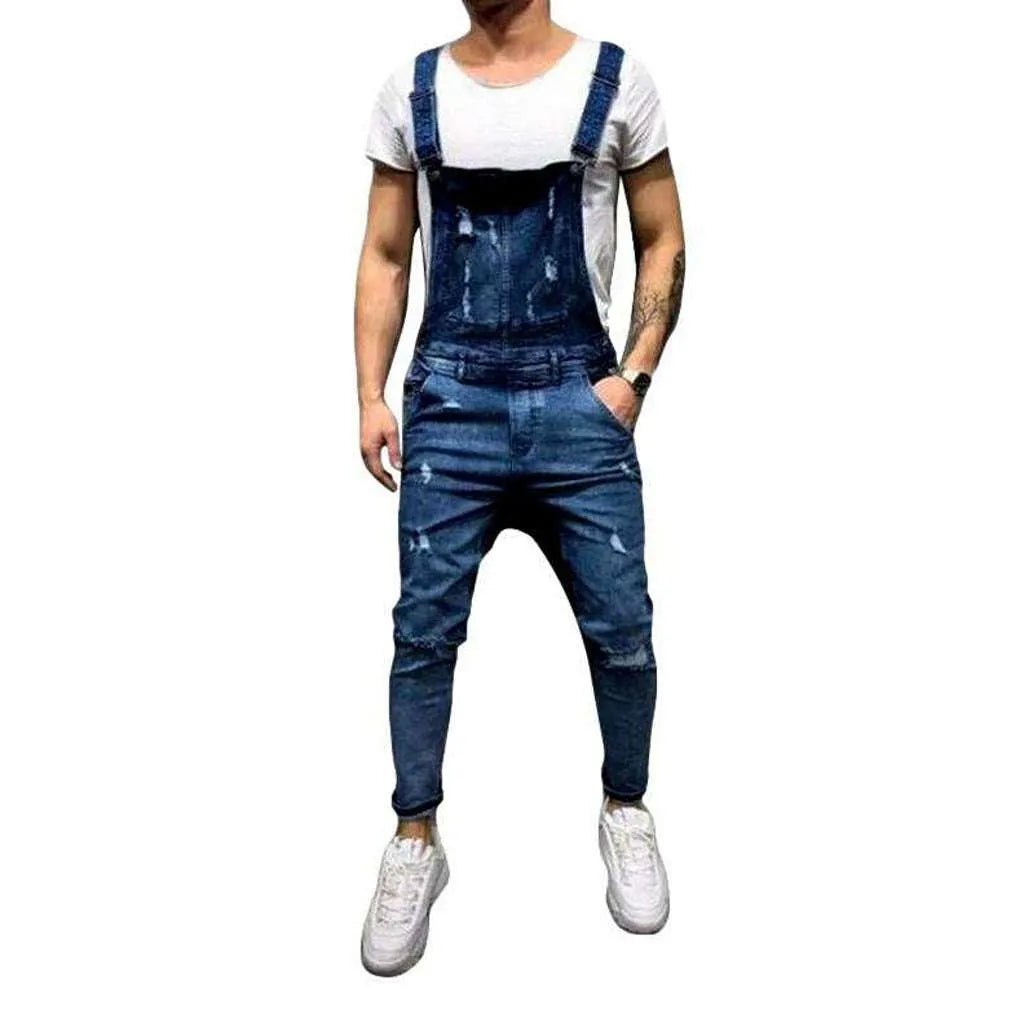 Men's Stylish Denim Dungaree - Blue