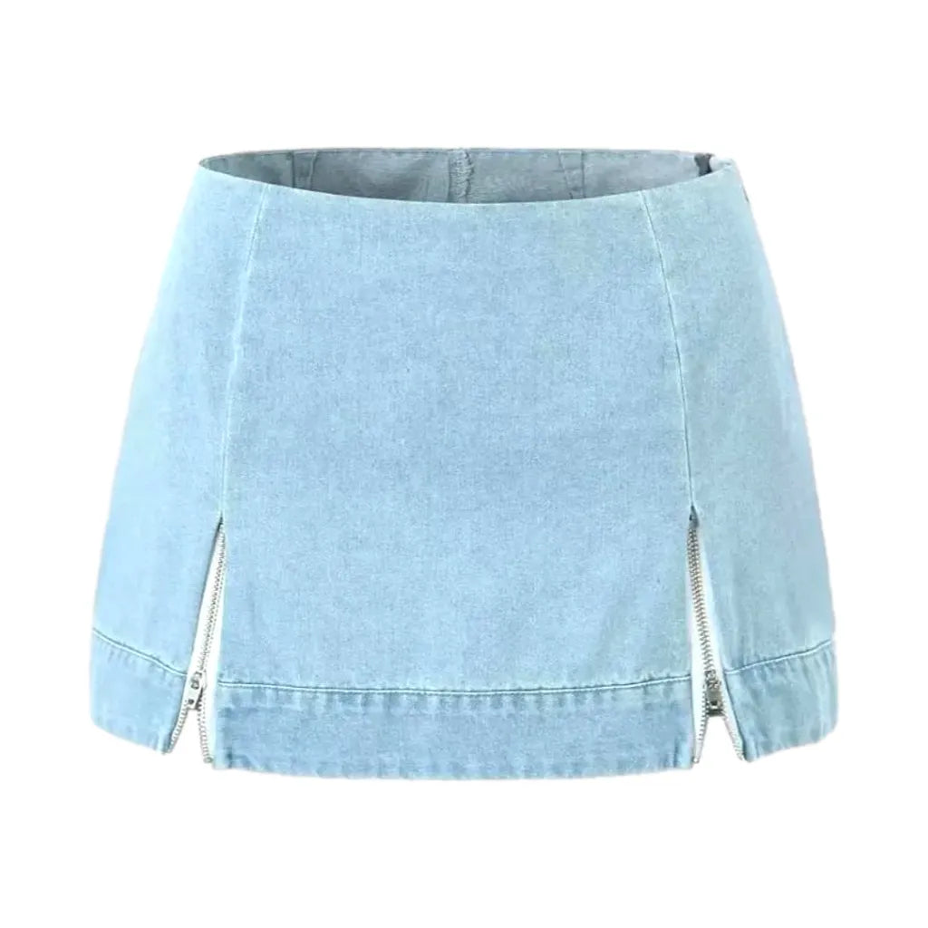 Mid-waist 90s jeans skirt
 for ladies