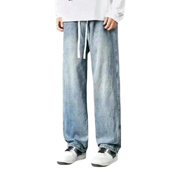 Mid-waist men's hip-hop jeans